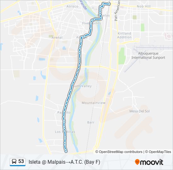 53 bus Line Map