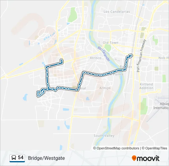 54 Bus Line Map