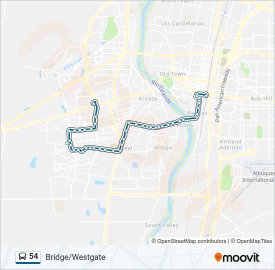 54 Bus Line Map