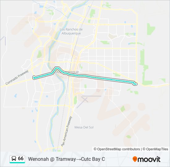 66 bus Line Map