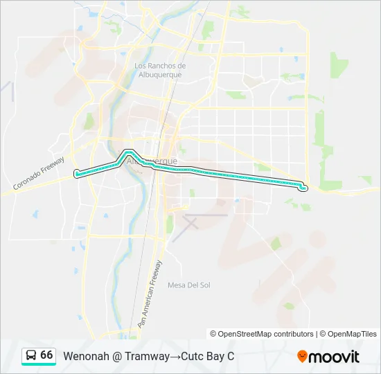66 Bus Line Map
