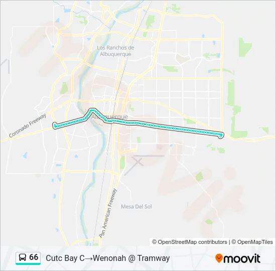 66 Bus Line Map