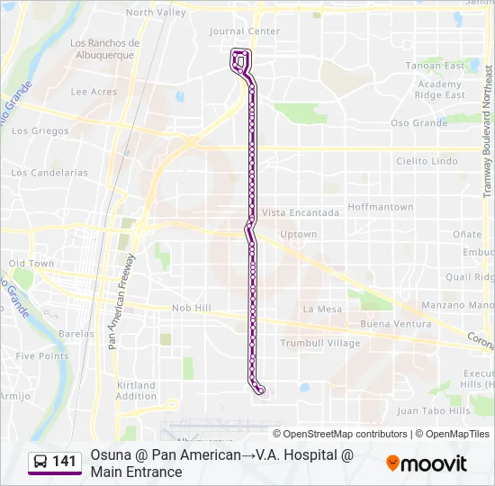 141 Bus Line Map