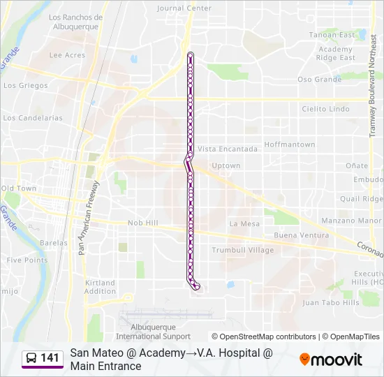 141 Bus Line Map