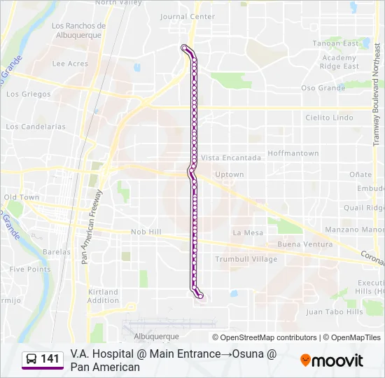 141 Bus Line Map