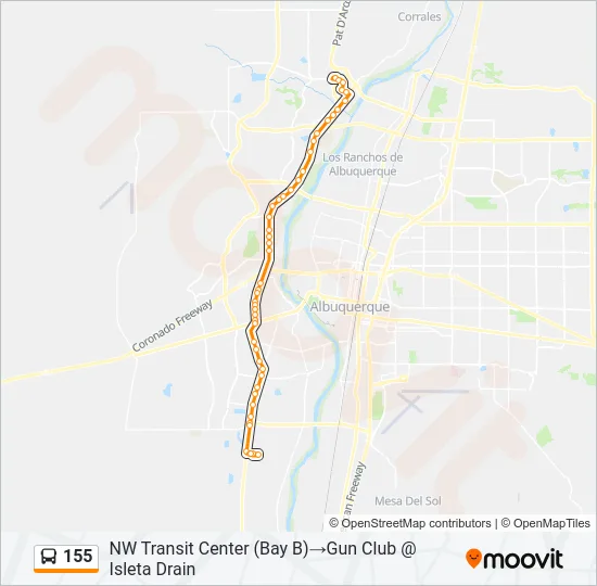 155 Bus Line Map