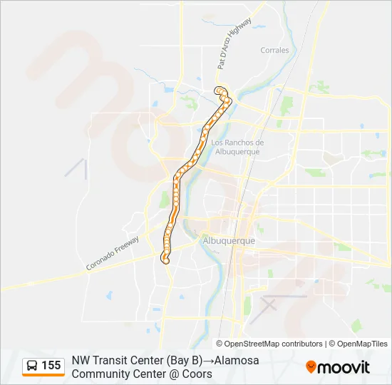 155 Bus Line Map