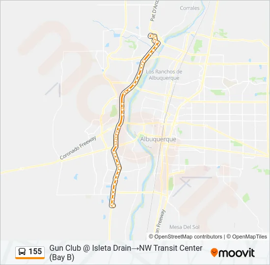 155 Bus Line Map