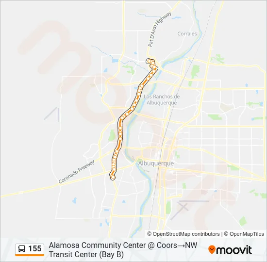 155 Bus Line Map