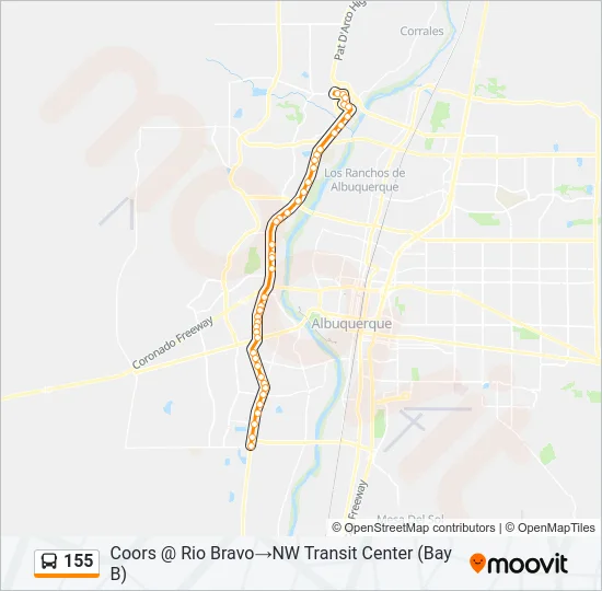155 Bus Line Map
