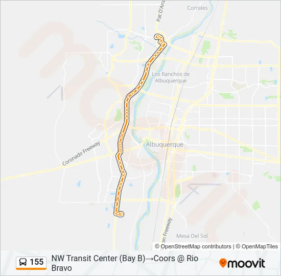 155 Bus Line Map