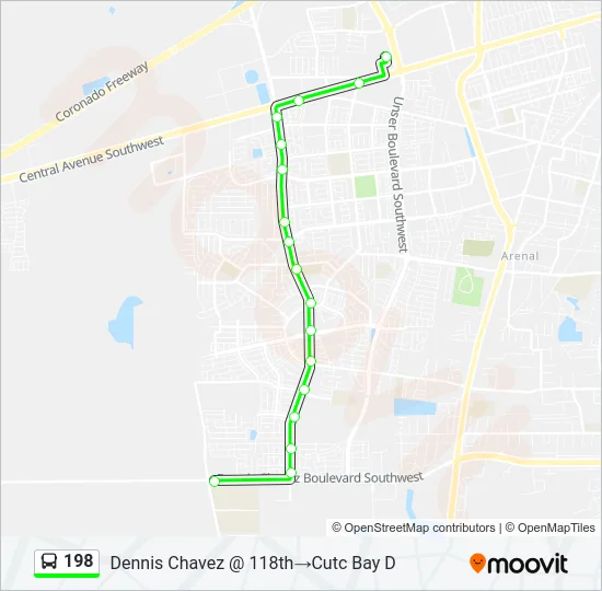 198 Bus Line Map