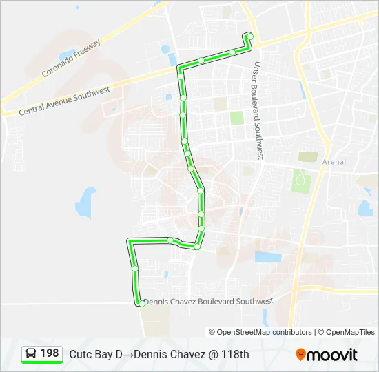 198 Bus Line Map