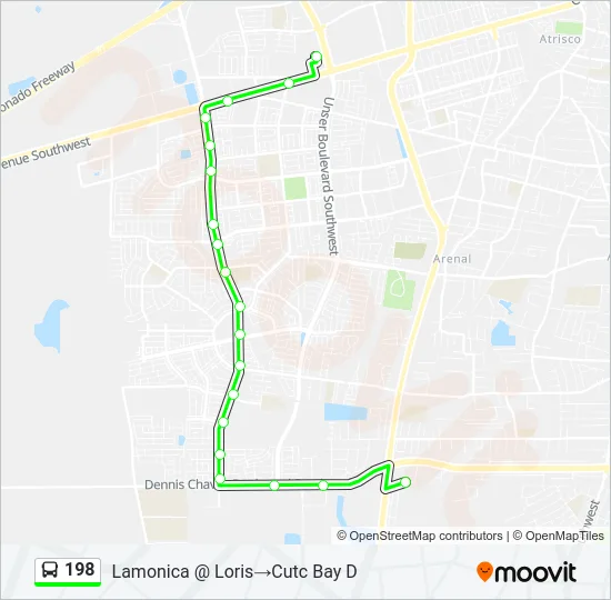 198 Bus Line Map