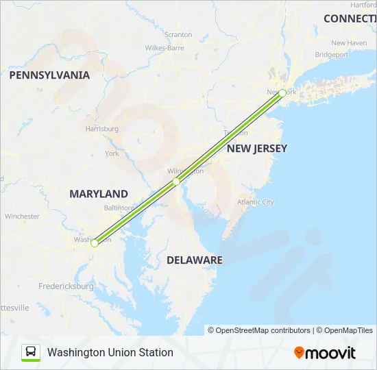 FLIXBUS 2601 Bus Line Map