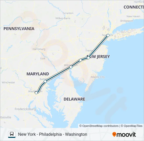 GREYHOUND US0305 Bus Line Map