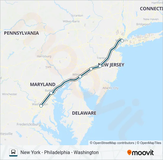 GREYHOUND US0305 Bus Line Map