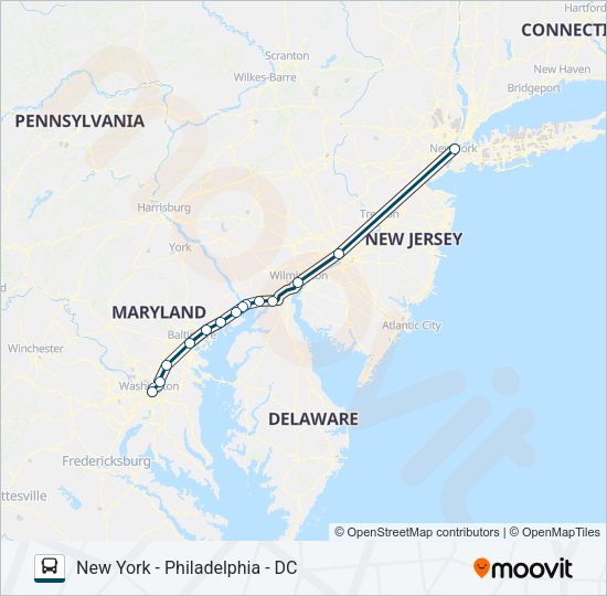 GREYHOUND US0325S Bus Line Map