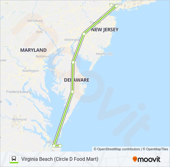 FLIXBUS 2608 Bus Line Map