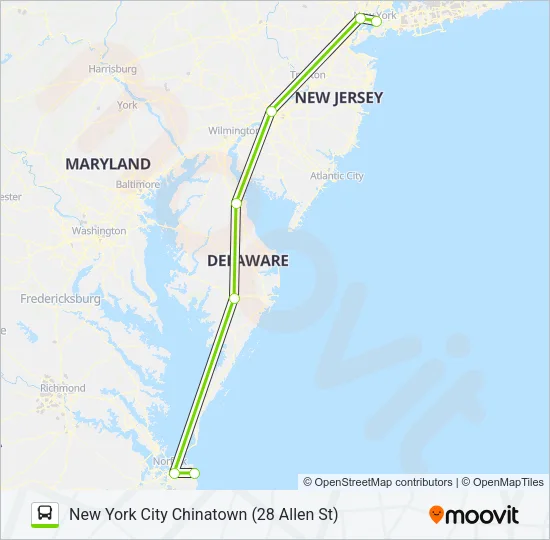 FLIXBUS 2608 Bus Line Map