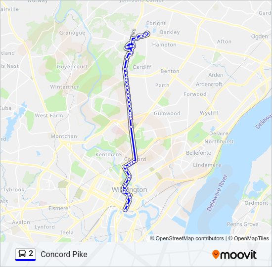 2 Bus Line Map