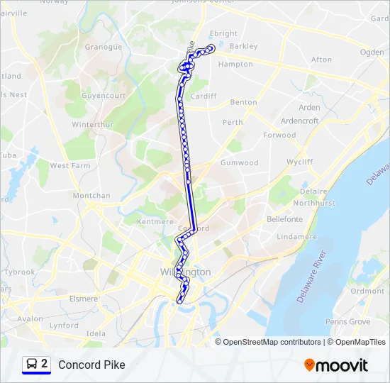 2 Bus Line Map