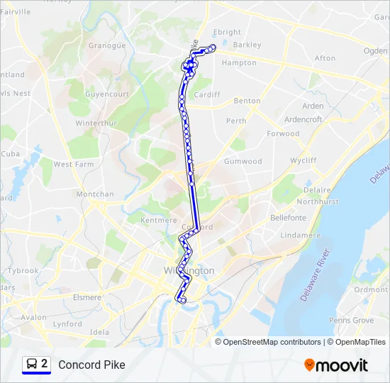 Mapa de 2 de autobús