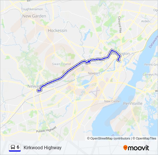 6 Bus Line Map