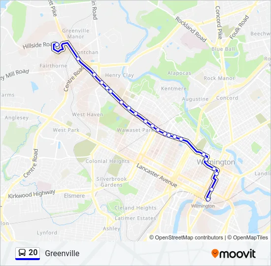 20 Bus Line Map
