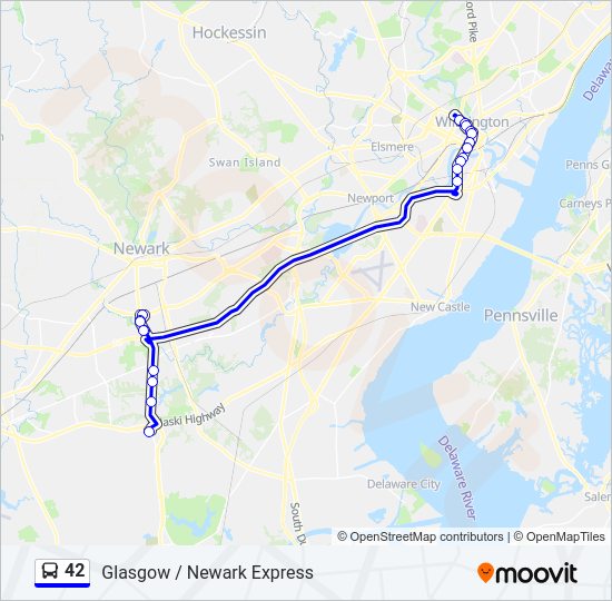 42 bus Line Map