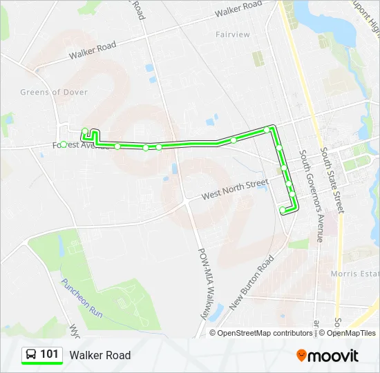 101 Bus Line Map