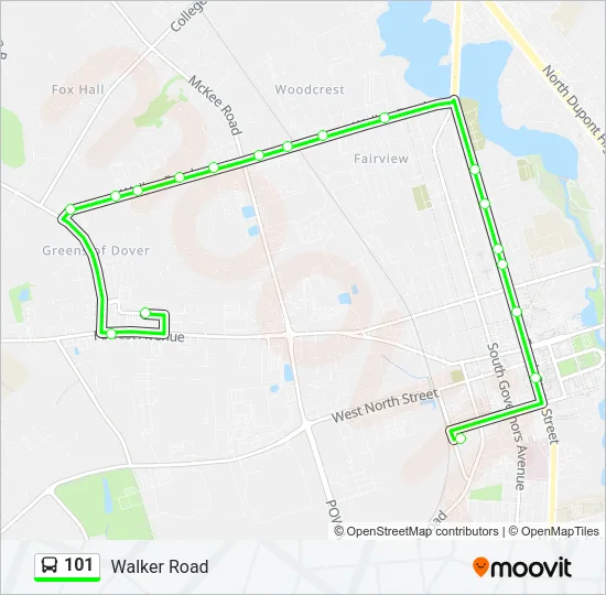 101 Bus Line Map