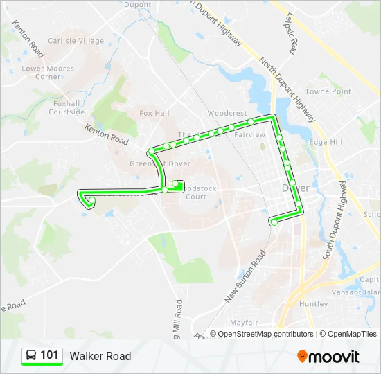 101 Bus Line Map