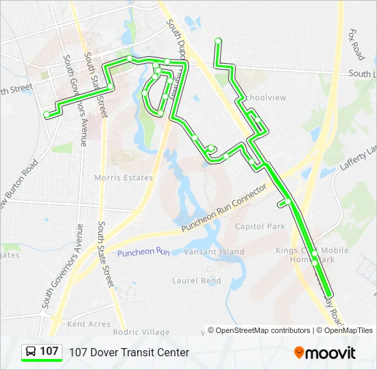 107 Bus Line Map