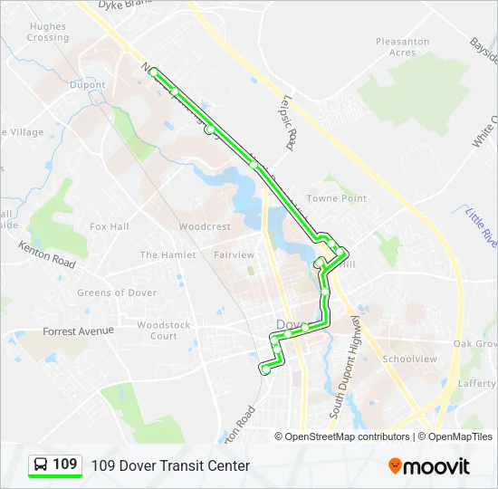 109 Bus Line Map