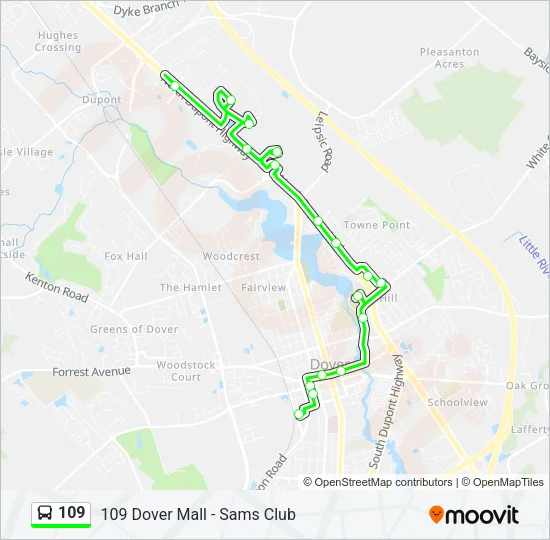 109 Bus Line Map