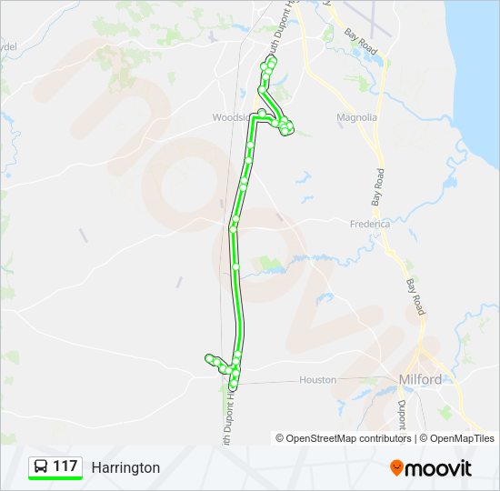 117 bus Line Map