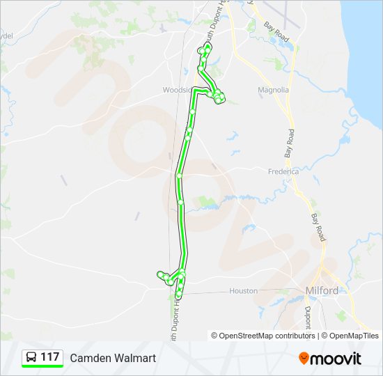 117 bus Line Map