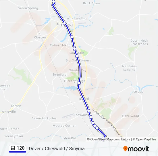 120 Bus Line Map