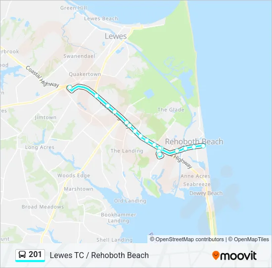 201 Bus Line Map