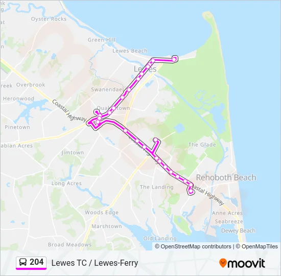 204 Bus Line Map