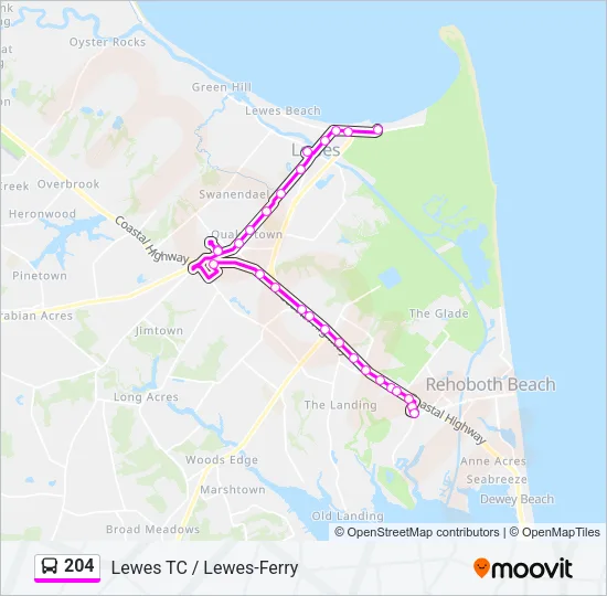 204 Bus Line Map