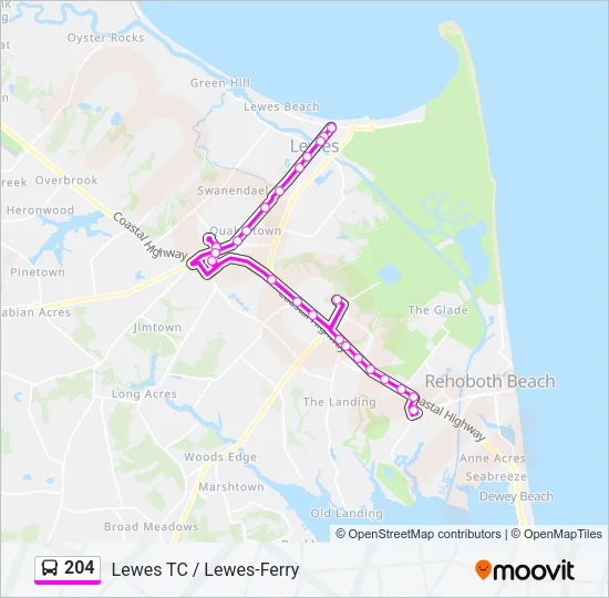 204 Bus Line Map