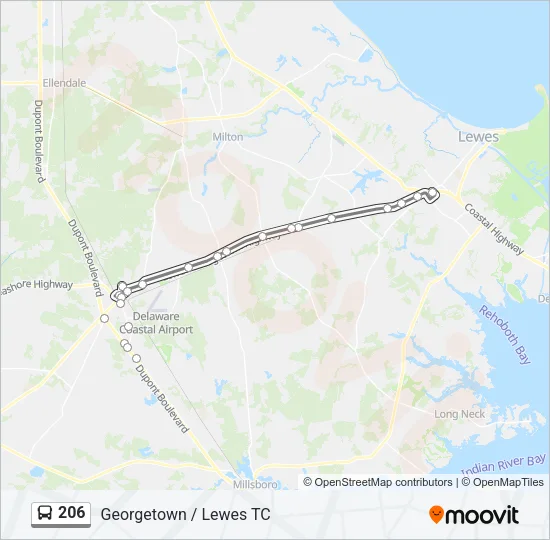 206 Bus Line Map