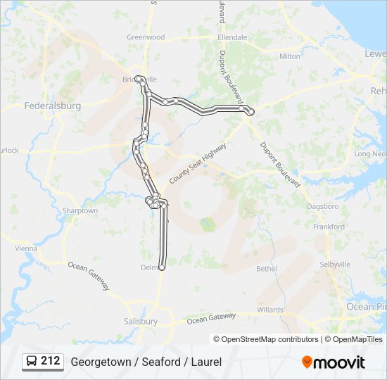 212 Bus Line Map