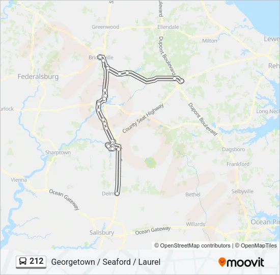 212 Bus Line Map