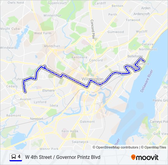 4 bus Line Map