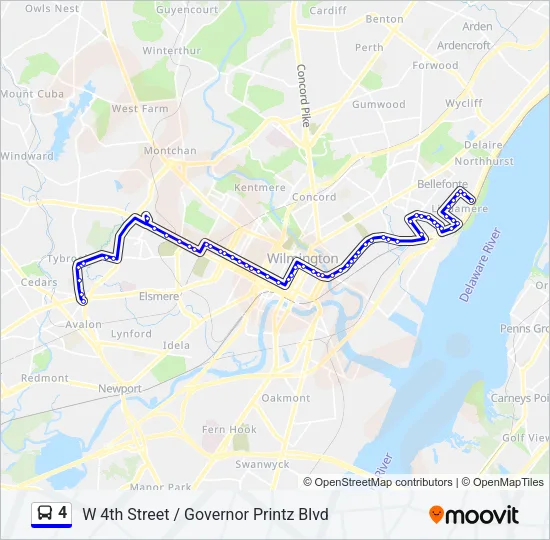 4 Bus Line Map