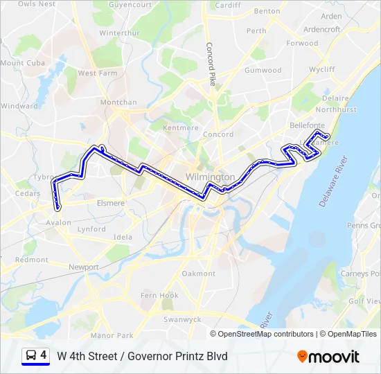 4 Bus Line Map