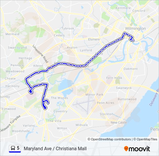 5 bus Line Map